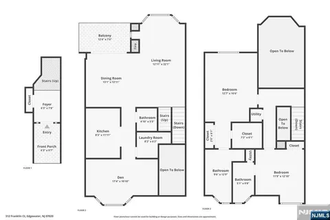 $718,000 | 312 Franklin Court, Edgewater, NJ 07020