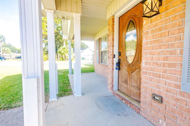 a view of a garden from a room