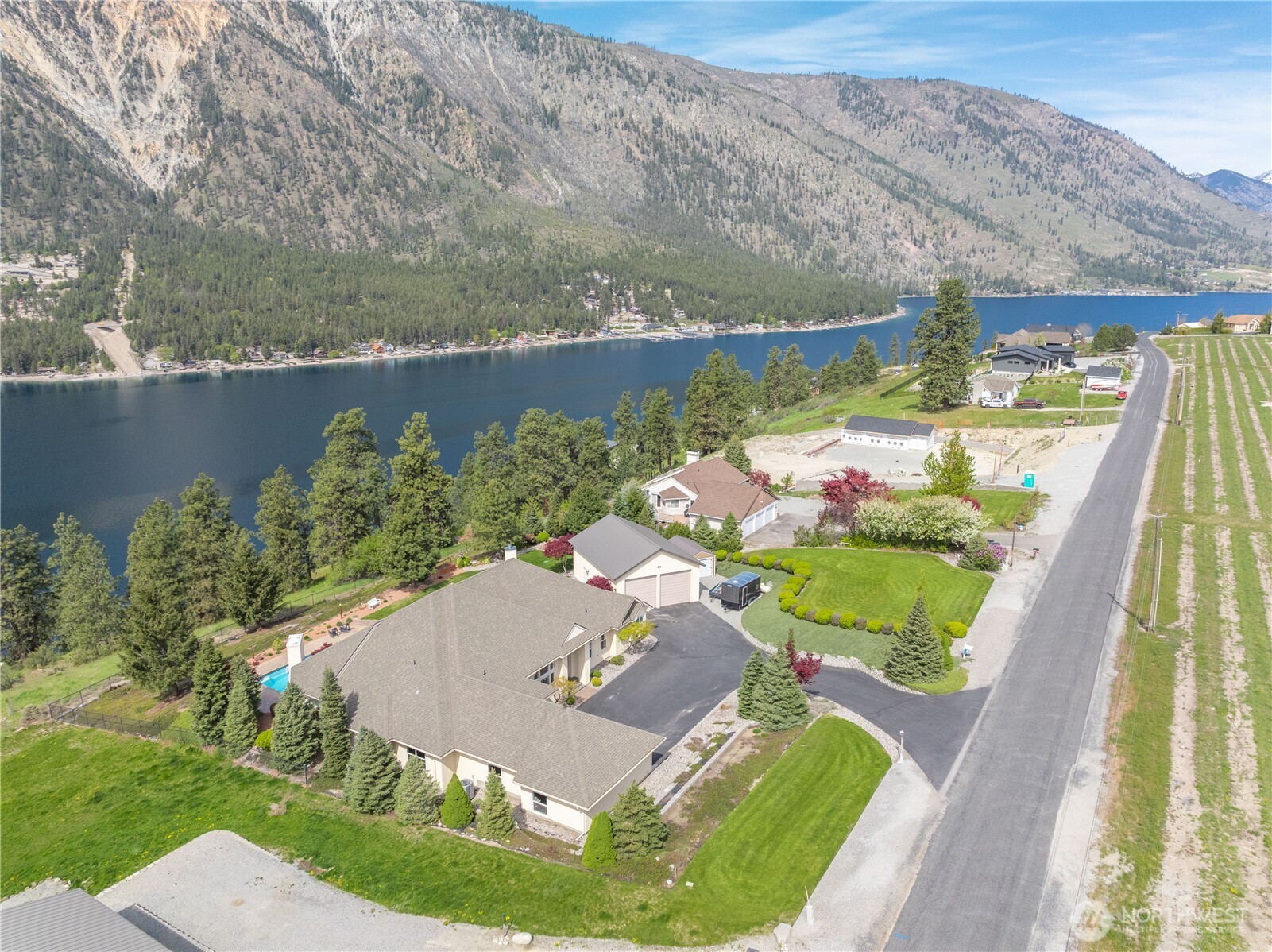 1845 Summit Boulevard Manson, WA 98831 - Photo 33 of 40 a view of yard from outdoor seating