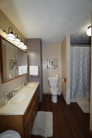 a utility room with closet