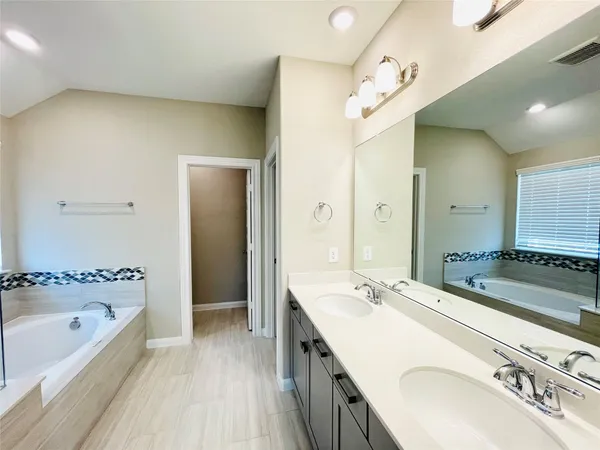 an empty room with closet