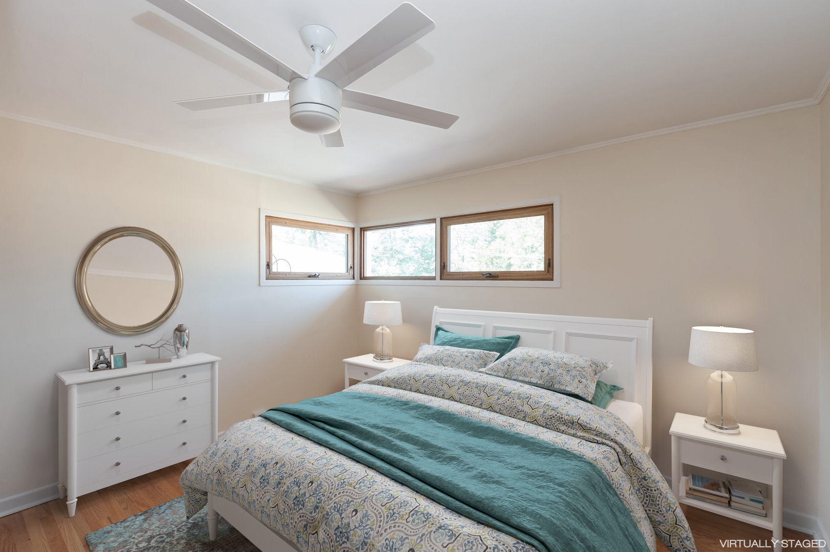 1044 Midway Road Northbrook, IL 60062 - Photo 8 of 13 a bedroom with a large bed and a chandelier