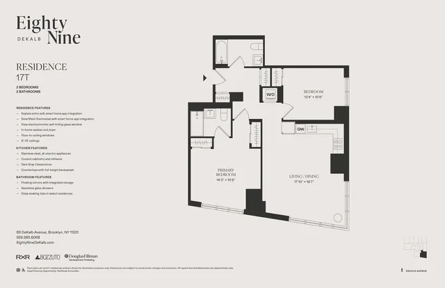 $7,250 | 89 DeKalb Avenue, Unit 17T | Downtown Brooklyn