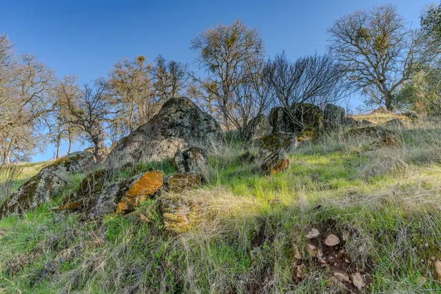 a view of a lake with a mountain in the background