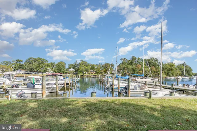 a view of a lake with a house