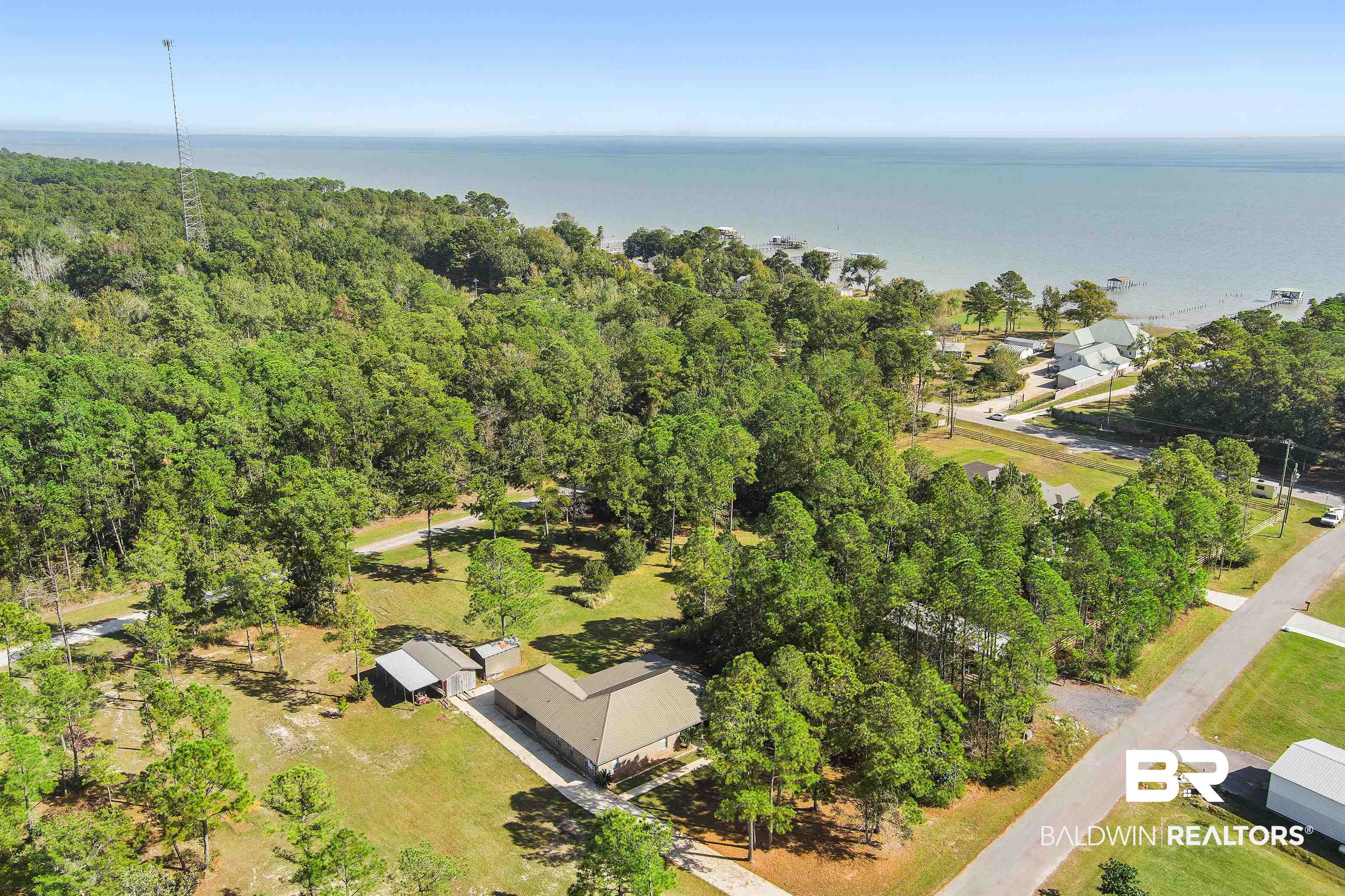 3010 Drag Strip Lane Coden, AL 36523 - Photo 38 of 44 Aerial view featuring a water view