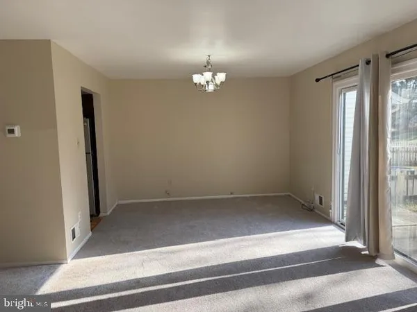 an empty room with closet