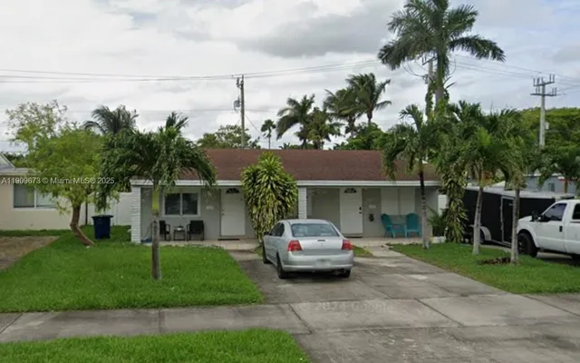 a white house with a outdoor space