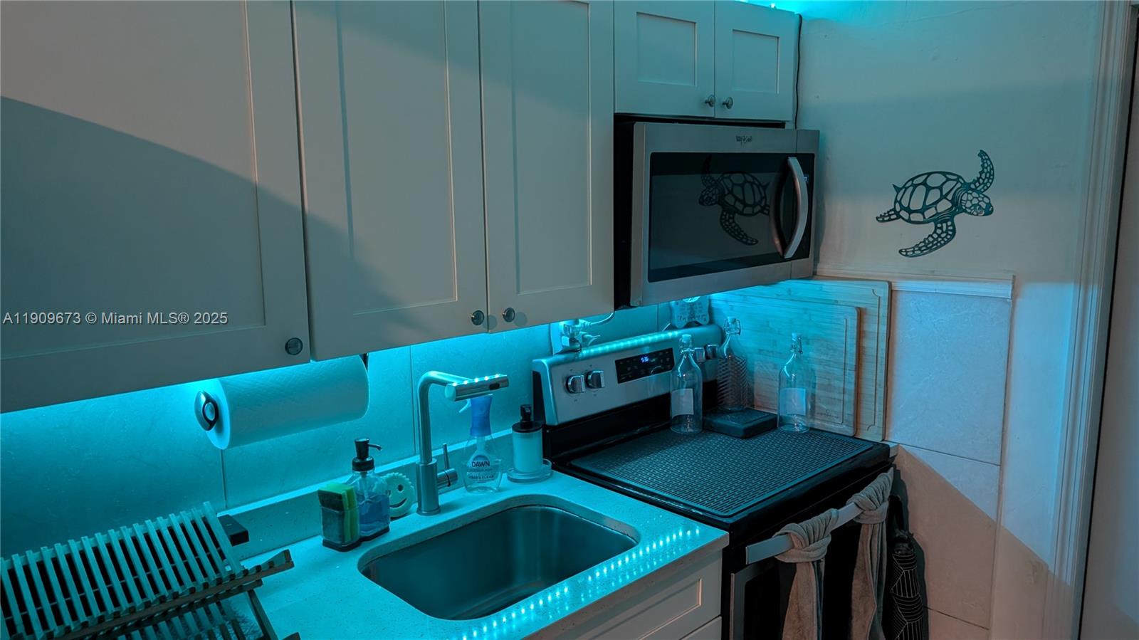 917-919 Northeast 10th Street Hallandale Beach, FL 33009 - Photo 6 of 10 a bathroom with a sink and a mirror