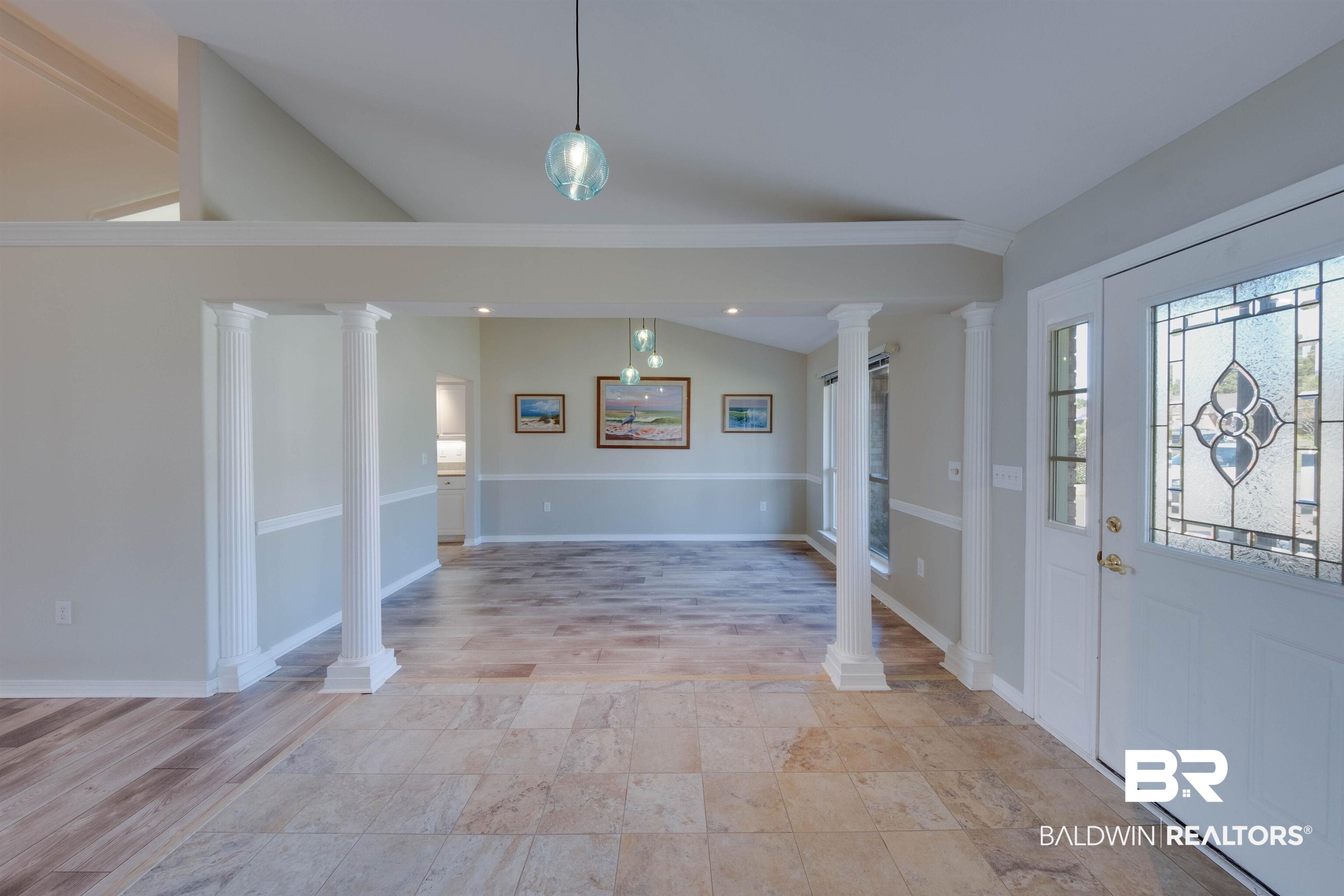 9462 Lakeview Drive Foley, AL 36535 - Photo 6 of 50 Entrance foyer featuring lofted ceiling and light hardwood / wood-style floors