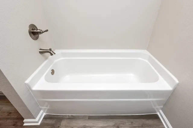 a close up of a bathtub