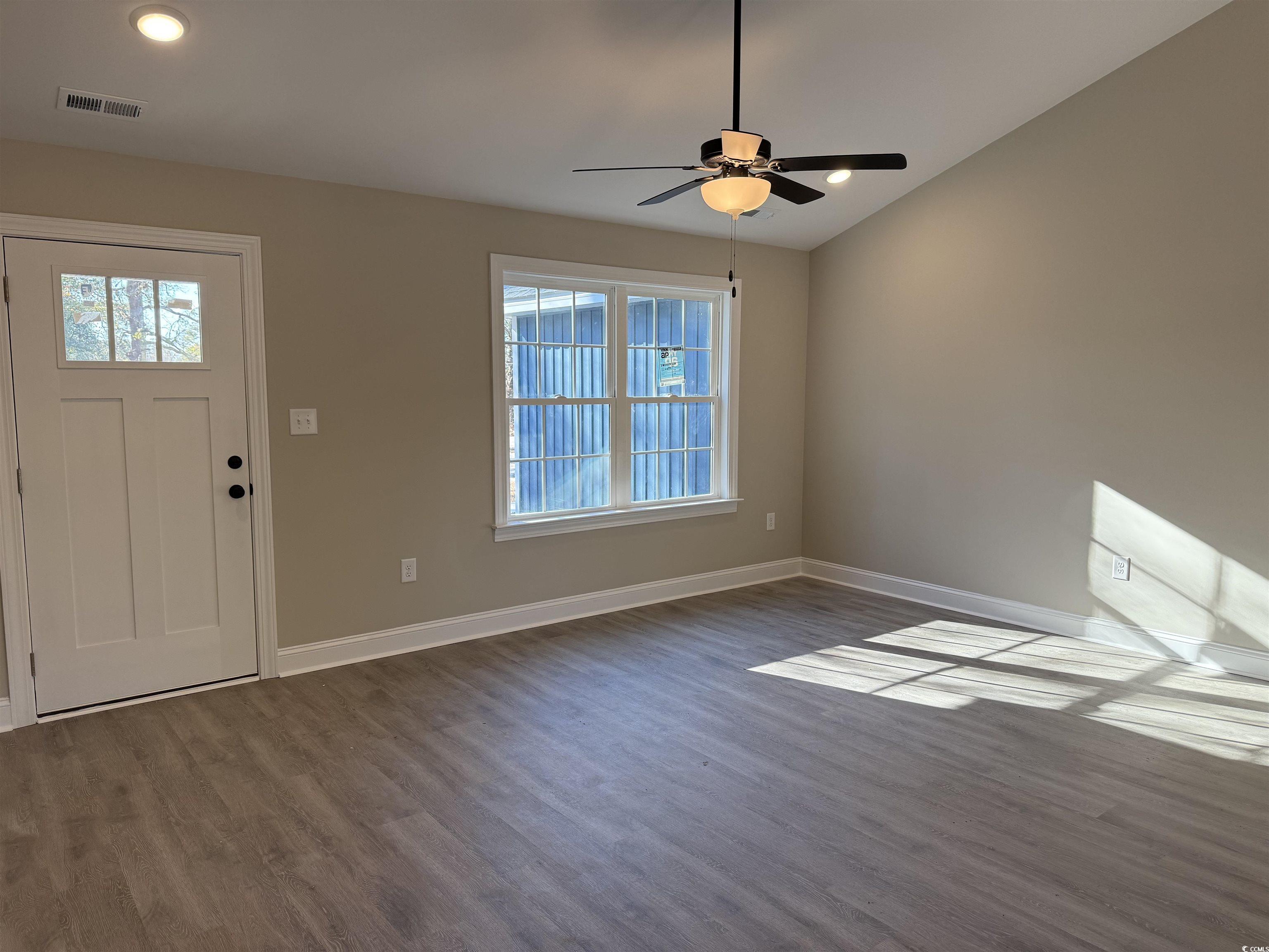 242 Country Club Road Marion, SC 29571 - Photo 6 of 33 Entrance foyer with dark wood-style floors, recessed lighting, and ceiling fan