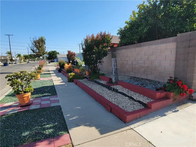 a potted plant sitting in front of a house