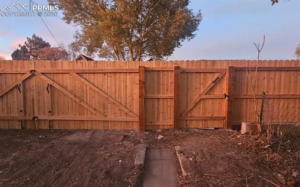 a backyard of a house