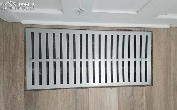 a view of a wooden door