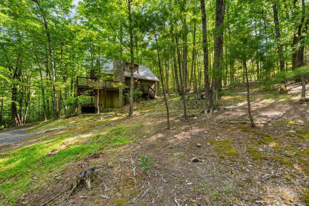 216 Saddle Lane Deep Gap, NC 28618 - Photo 30 of 44 a view of a house with backyard and trees
