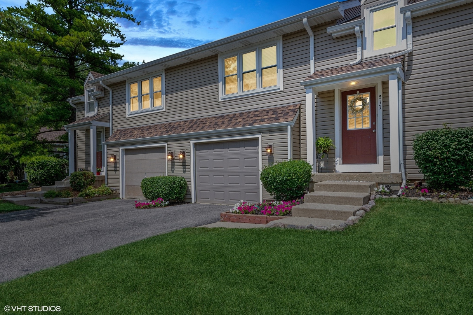 513 Hunters Way Fox River Grove, IL 60021 - Photo 1 of 16 a view of a house with a yard and plants