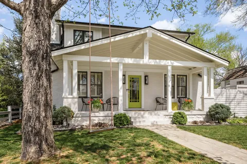 a house view with a seating space