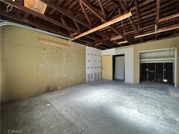 a view of a room with an empty room