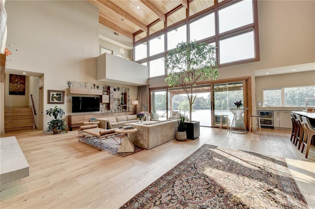 120 Mt Moriah Road Auburn, GA 30011 - Photo 15 of 48 a living room with fireplace furniture and a large window