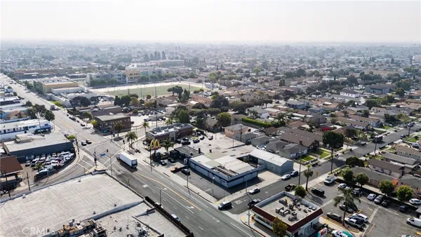 an aerial view of a city with lots of residential buildings