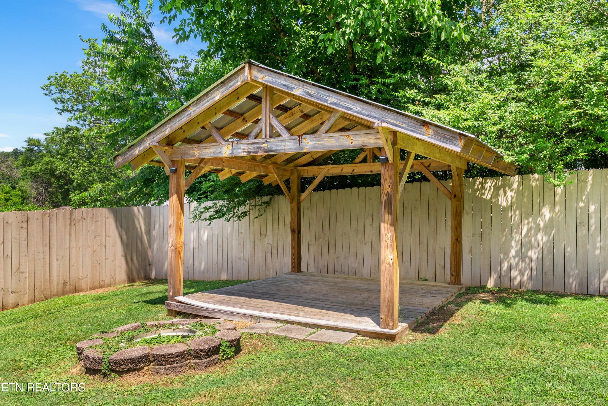 314 Two View Road Sevierville, TN 37863 - Photo 28 of 31 a backyard of a house with table and chairs