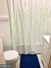 419 Green Lane, Unit 3 Philadelphia, PA 19128 - Photo 12 of 32 a bathroom with a toilet and a shower curtain