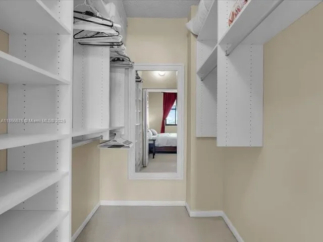 a view of a closet area