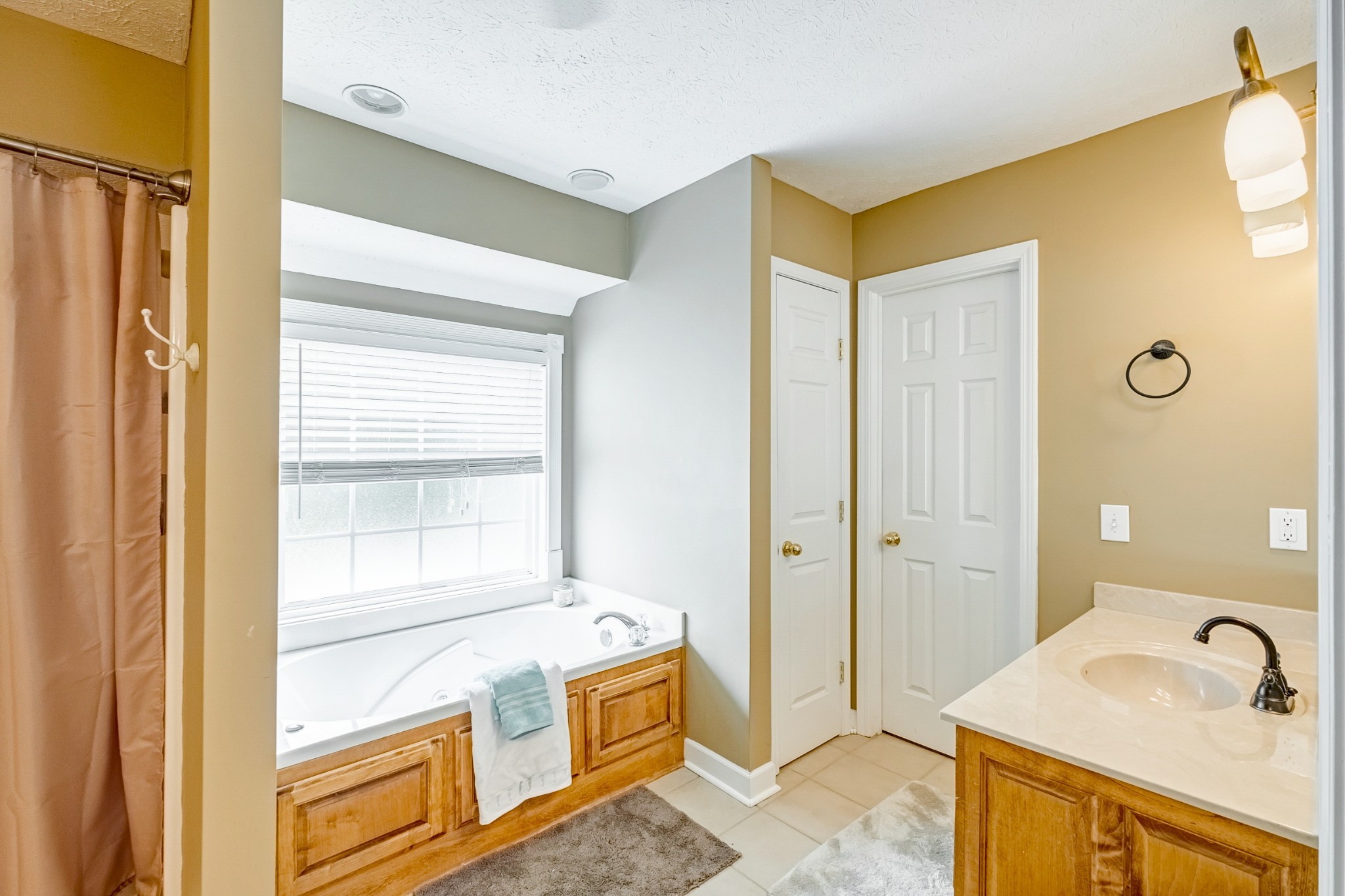 1043 Emerald Way Castalian Springs, TN 37031 - Photo 23 of 45 a bathroom with a tub sink and mirror