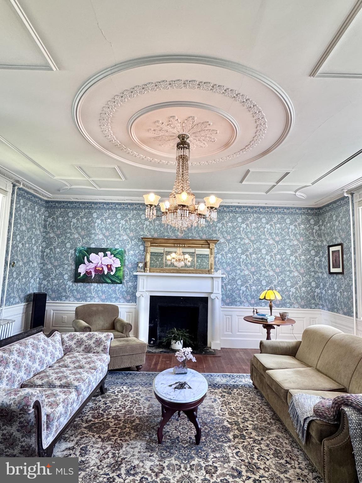 2345 Berry Hill Road Danville, VA 24541 - Photo 28 of 130 Ceiling Medallion and embellishments are original
