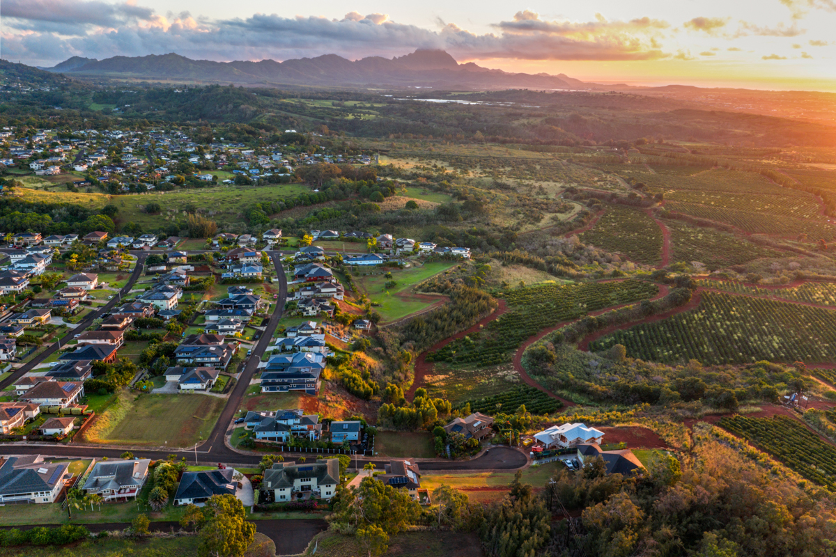 38 Kua'ainā Street Kalaheo, HI 96741 - Photo 16 of 18 an aerial view of residential houses with outdoor space
