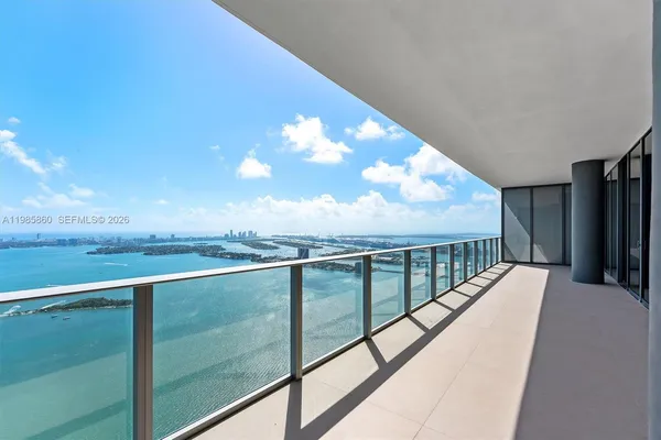 a view of a balcony with city view