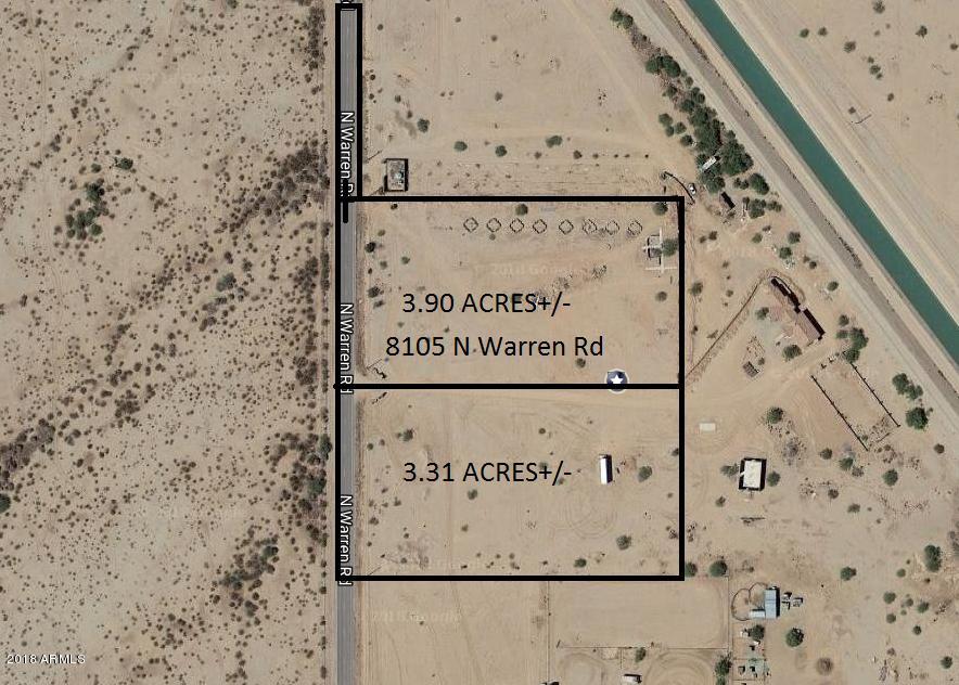 8105 North Warren Road Maricopa, AZ 85139 - Photo 1 of 4 8105 N Warren Rd Aerial
