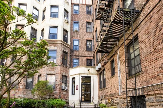 a view of a building with many windows