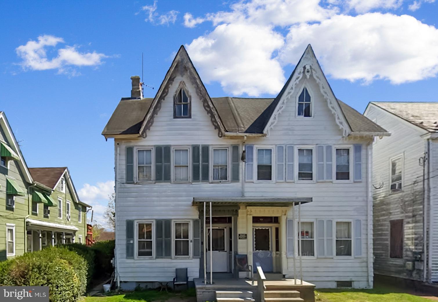 a front view of a house