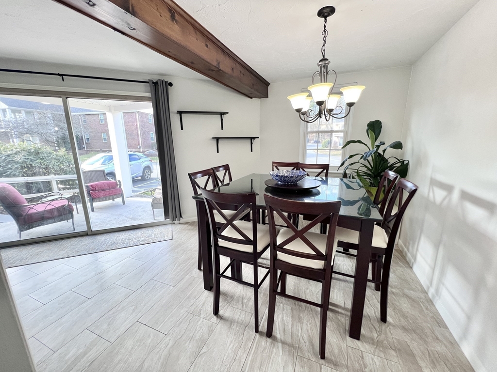 39 Christopher Drive, Unit B Stoughton, MA 02072 - Photo 8 of 38 a dining room with furniture a large window and wooden floor