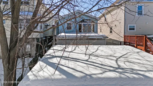 a close up of a wooden door