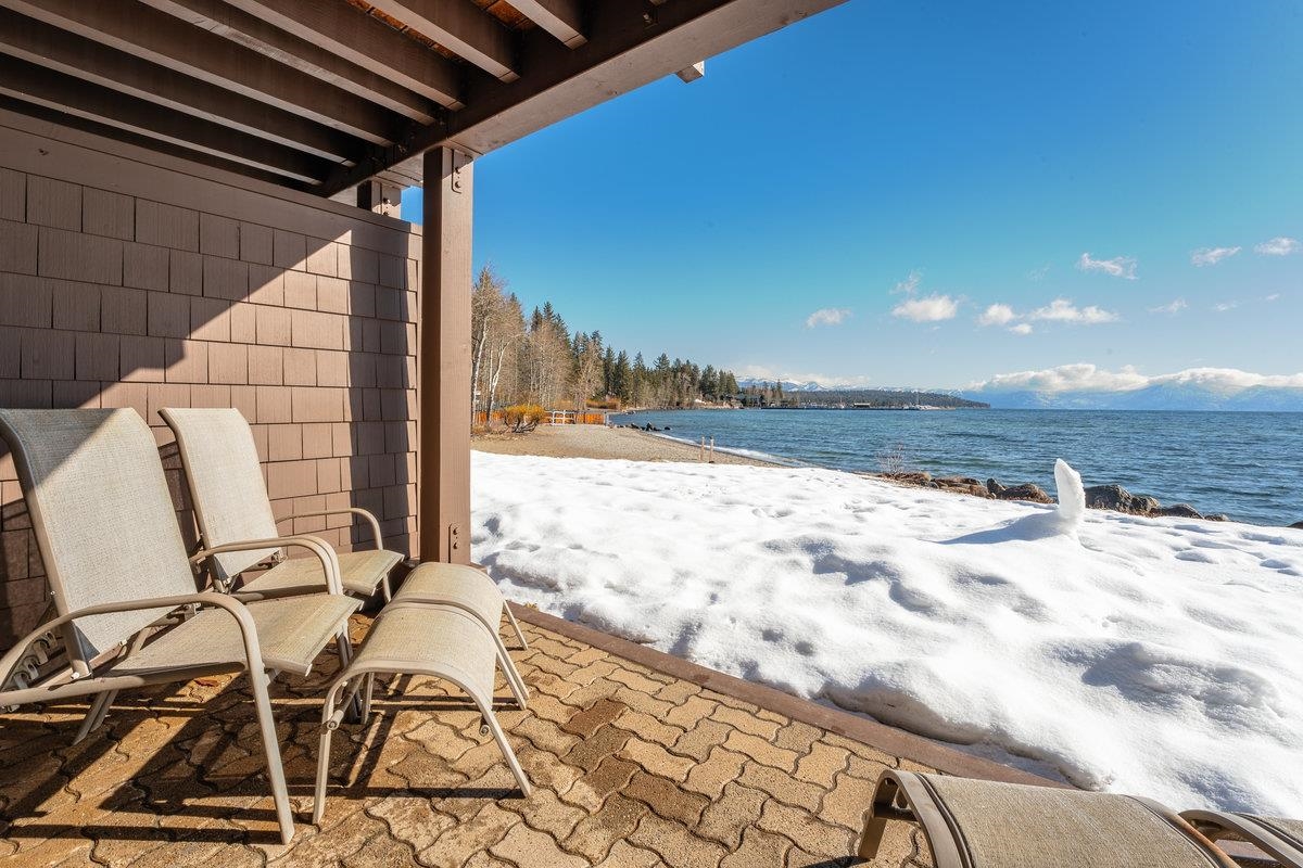 270 North North Lake Boulevard, Unit 39 Tahoe City, CA 96145 - Photo 22 of 28 a view of a patio with wooden floor