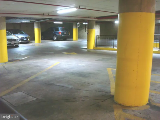 a view of gallery with door