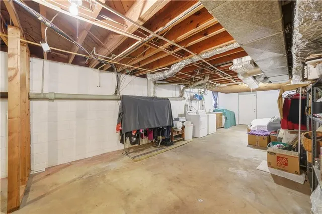 a view of a storage room