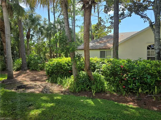 a view of a yard in front of house