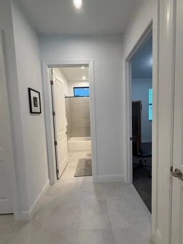 a utility room with a garage