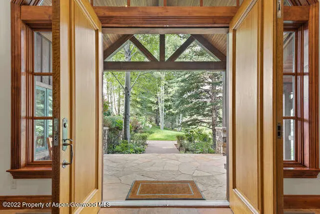 a view of entrance door