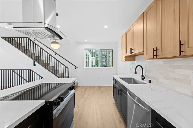 a view of kitchen and sink