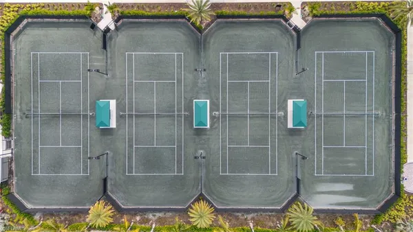 an aerial view of a football ground