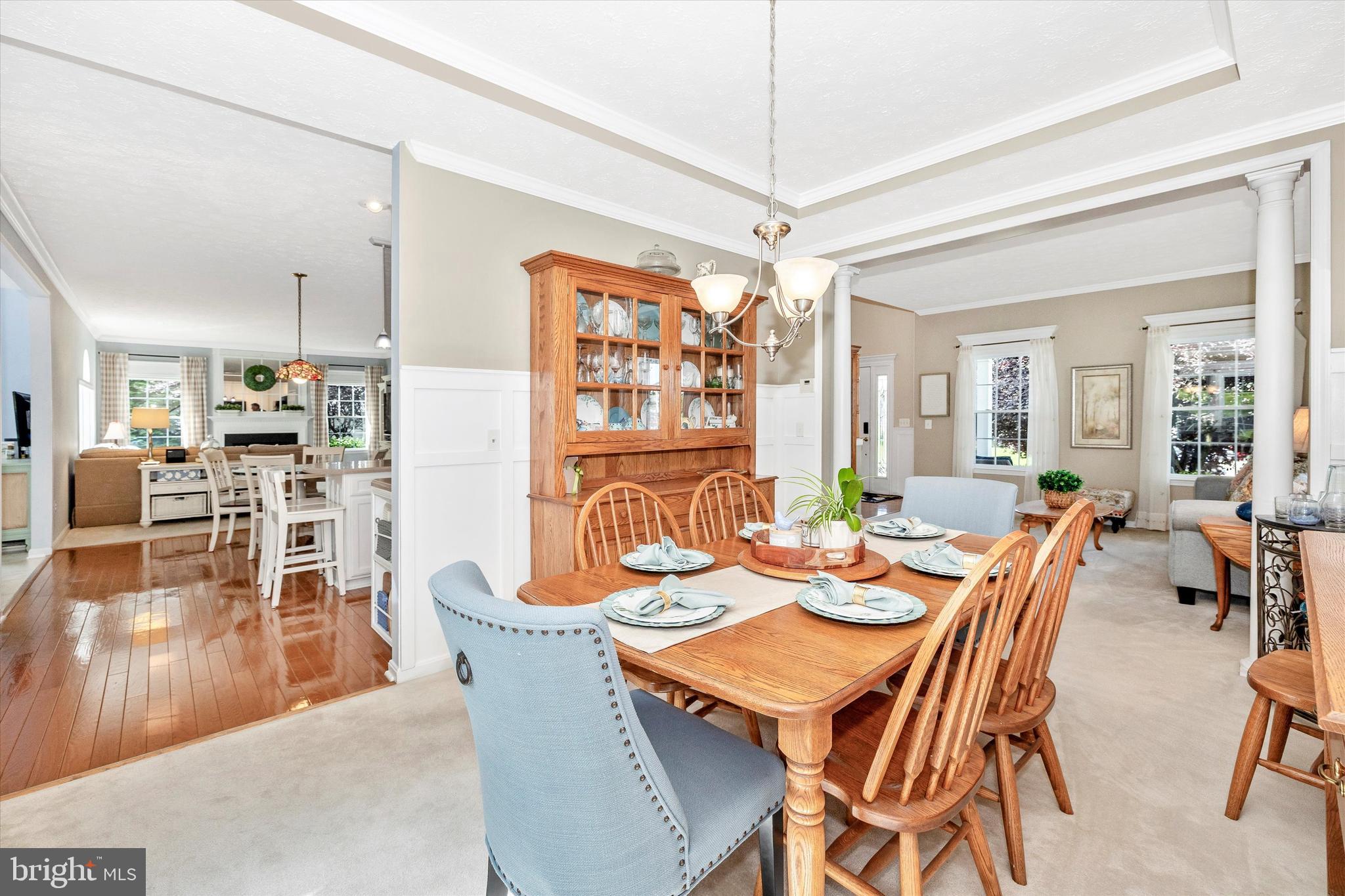 3137 Pyramid Circle Manchester, MD 21102 - Photo 24 of 55 a dining room with furniture a chandelier and wooden floor