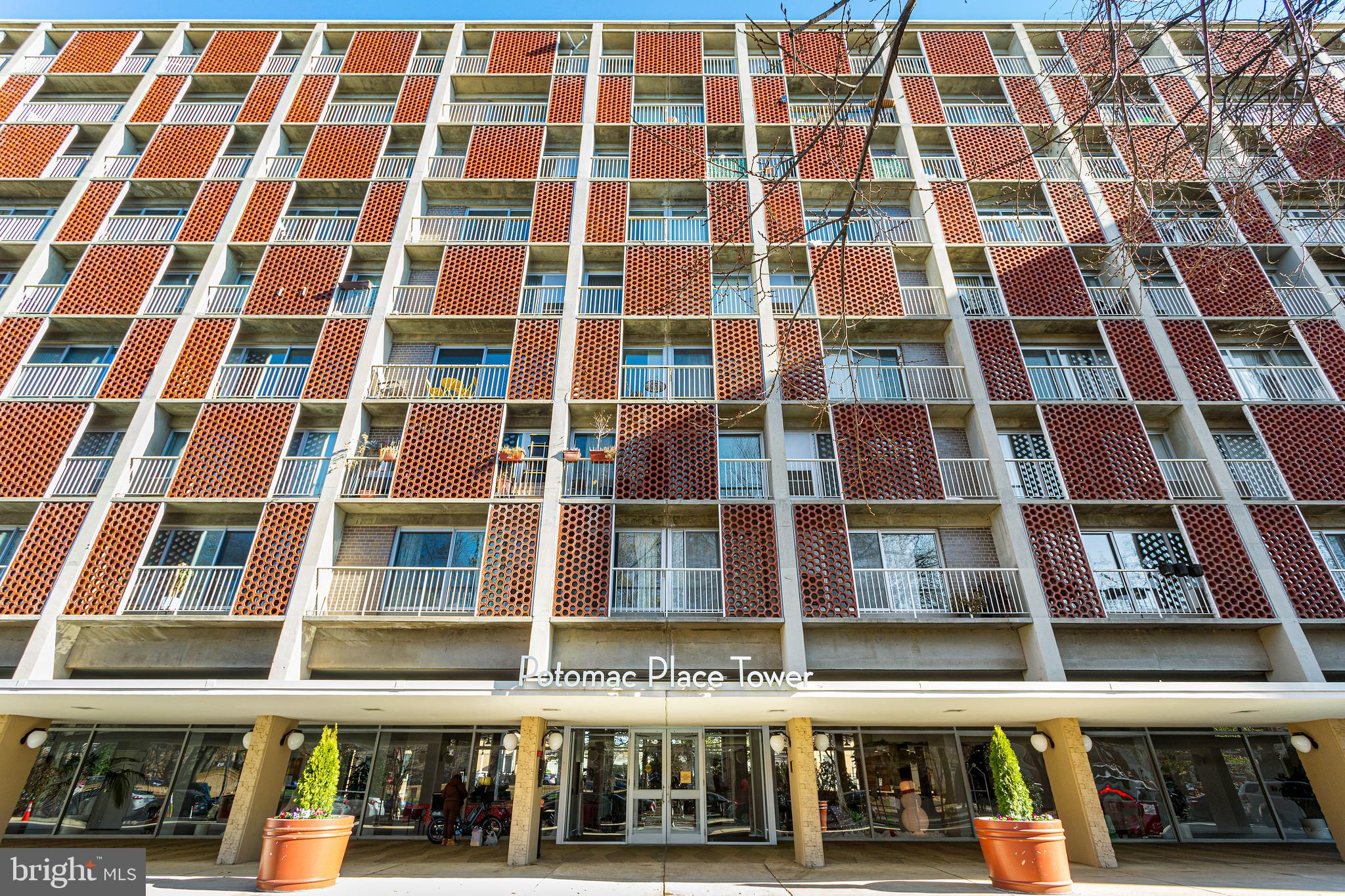 a front view of a building