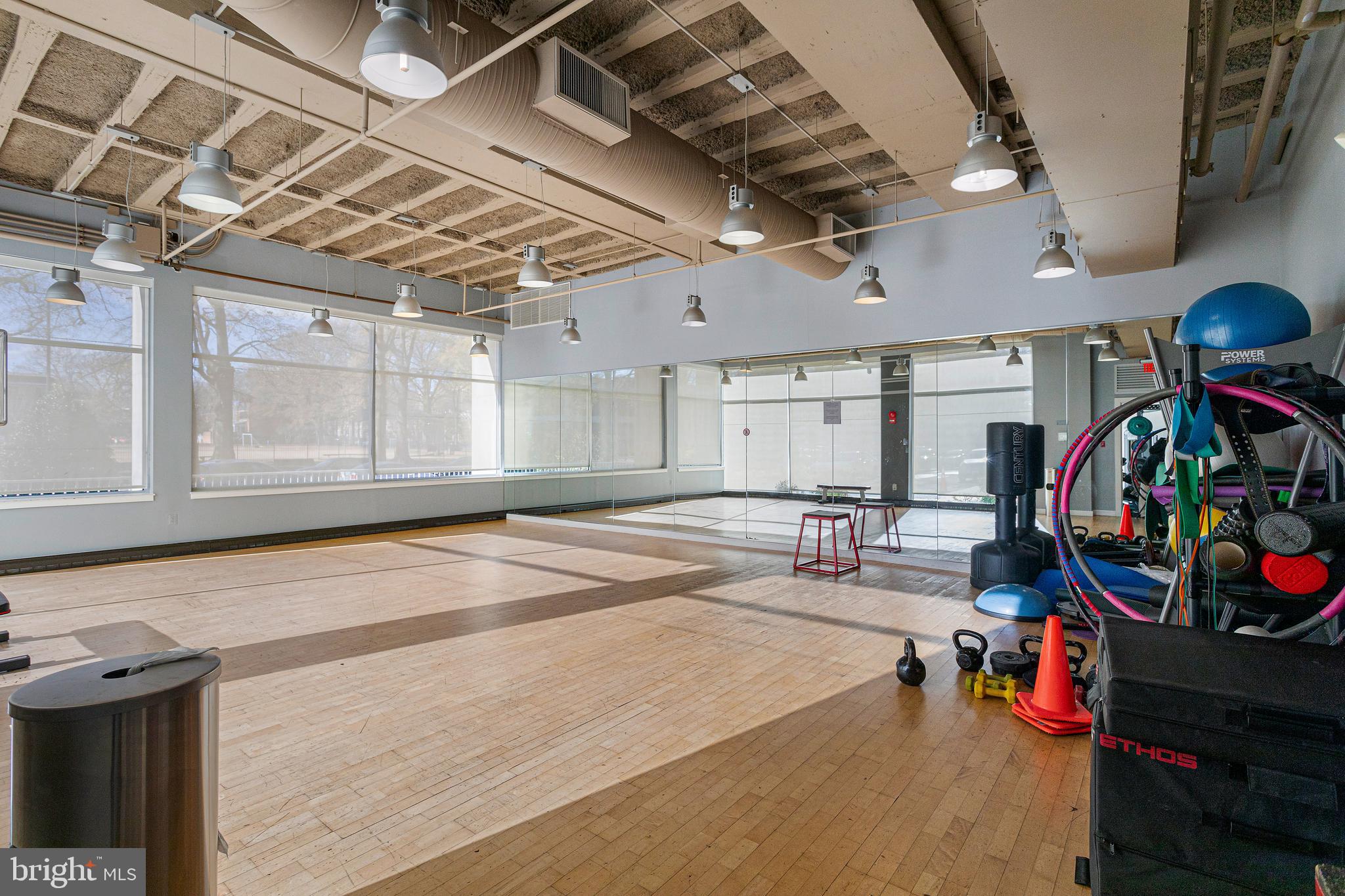 800 4th Street Southwest, Unit S425 Washington, DC 20024 - Photo 23 of 27 a room with lots of gym equipment