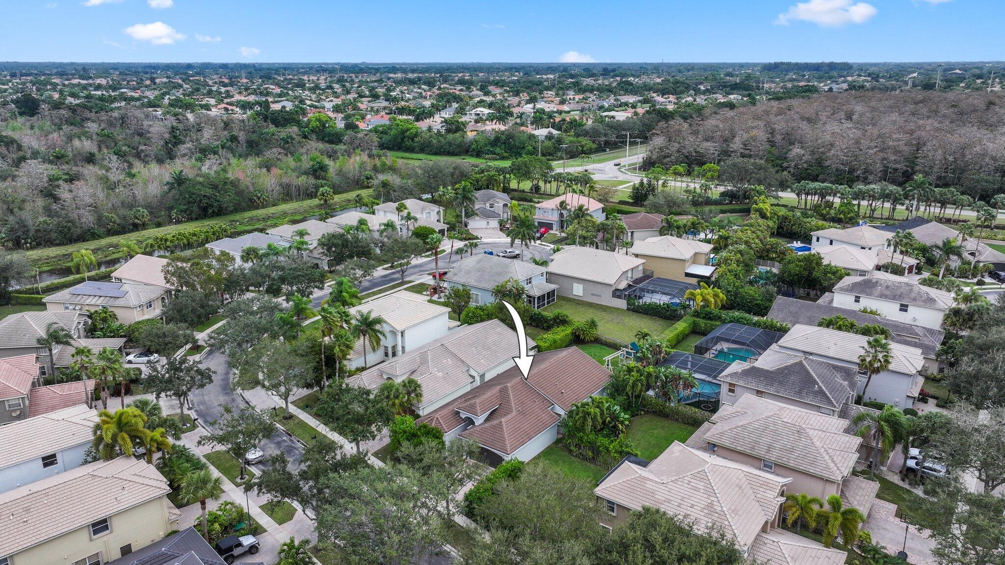 19090 Skyridge Circle Boca Raton, FL 33498 - Photo 54 of 70 an aerial view of a house with a yard
