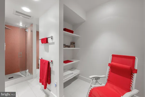 a view of empty room with windows